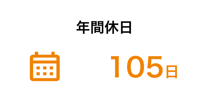 年間休日　105日